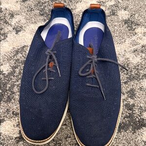 Cole Haan Men's Dark Blue Knit Oxfords